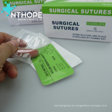 sutura cirúrgica descartável médica com agulha
